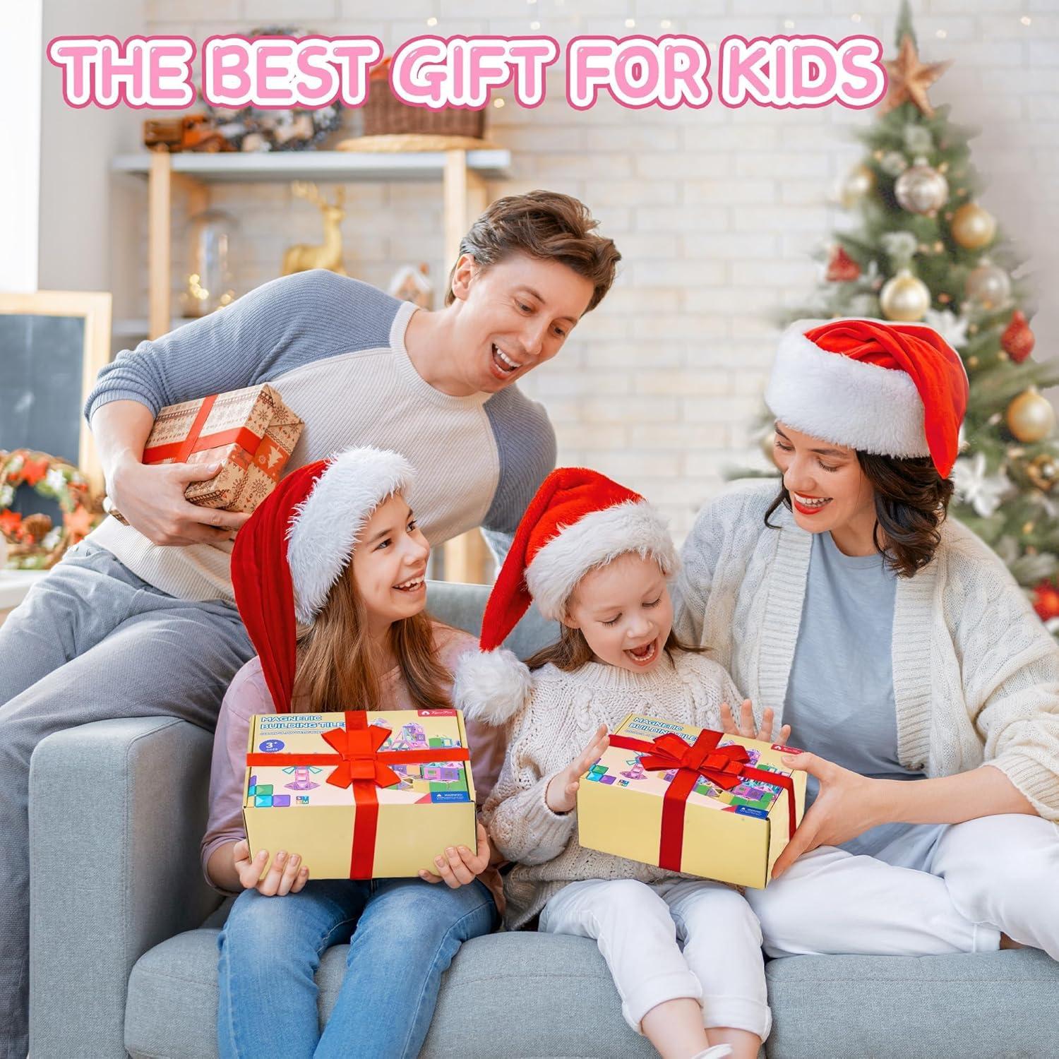 image102 PCS Magnetic Tiles Set Magnet Building Blocks Set with Car for Kids Ages 3 STEM Educational Montessori Learning Construction Toys for 3 4 5 6 7 8  Year Old Toddlers Boys Girls Birthday Gifts102 PCS