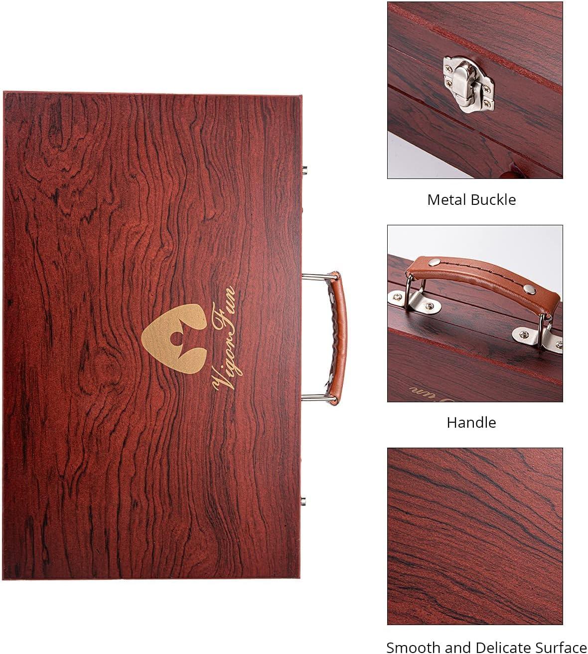 imageArt Supplies 185Piece Super Deluxe Wooden Art Set Crafts Drawing Kit with 2 Sketch Pads Crayons Oil Pastels Colored Pencils Watercolor Cakes Creative Gift for Teens Beginners Girls BoysDoubleTray