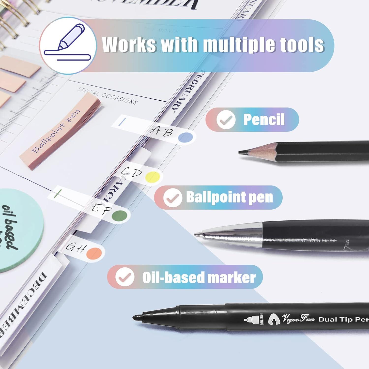 imageTransparent Sticky Notes 1500 Sheets Clear Sticky Notes Pads with Pen Waterproof SelfStick Translucent Sticky Notes Tabs for Bible Study Annotation Books Journaling Office School Supplies2001