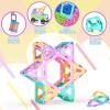 image102 PCS Magnetic Tiles Set Magnet Building Blocks Set with Car for Kids Ages 3 STEM Educational Montessori Learning Construction Toys for 3 4 5 6 7 8  Year Old Toddlers Boys Girls Birthday Gifts165 PCS