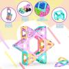 image102 PCS Magnetic Tiles Set Magnet Building Blocks Set with Car for Kids Ages 3 STEM Educational Montessori Learning Construction Toys for 3 4 5 6 7 8  Year Old Toddlers Boys Girls Birthday Gifts102 PCS