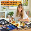 image106 PCS Art Supplies Sketching Kit Pro Drawing Pencils with 3Color Sketchbook Coloring Book Colored Graphite Charcoal Watercolor ampamp Metallic Pencils Drawing Supplies Gifts for Artists Adults KidsPurple