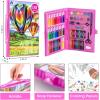 image2 Pack Art Kit Vigorfun Drawing Painting Art Supplies for Kids Girls Boys Teens Gifts Art Set Case Includes Oil Pastels Crayons Colored Pencils Watercolor Cakes BlackPink