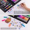 image2 Pack Art Kit Vigorfun Drawing Painting Art Supplies for Kids Girls Boys Teens Gifts Art Set Case Includes Oil Pastels Crayons Colored Pencils Watercolor Cakes BlackBlack