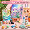 image40 Pcs Iridescent Acrylic Paint Set with 12 Brushes 2 Knives ampamp Palette 24 Colors 2oz60ml  for Adults Kids Artists ampamp Beginners  Canvas Ceramic Rock Wood Egg Painting KitPastel