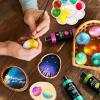 image40 Pcs Iridescent Acrylic Paint Set with 12 Brushes 2 Knives ampamp Palette 24 Colors 2oz60ml  for Adults Kids Artists ampamp Beginners  Canvas Ceramic Rock Wood Egg Painting KitIridescent