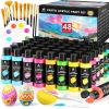 image40 Pcs Iridescent Acrylic Paint Set with 12 Brushes 2 Knives ampamp Palette 24 Colors 2oz60ml  for Adults Kids Artists ampamp Beginners  Canvas Ceramic Rock Wood Egg Painting KitPastel