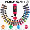 image52 Pcs Acrylic Paint Set  36 Colors 2oz60ml with 12 Brushes 2 Knives ampamp Palette  Rich Pigments for Adults Kids Artists ampamp Beginners  Painting on Halloween Pumpkin Canvas Ceramic Rock WoodClassic