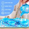 image61Pcs Tea Party Set for Little Girls Dreamland World Tea Set Toys Including Dessert Cake Stand ampamp Carrying Case Kids Kitchen Pretend Play for 3 4 5 6 Year Old Girl Birthday GiftsIce and Snow With Cake Stand