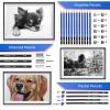 imageArt Supplies Sketching ampamp Drawing Pencils Art Kit with 2 Sketch Pads Professional Artists Drawing Supplies Set Includes Graphite Charcoals Kneaded Eraser for Kids Teens and Adults 42 Pieces42 Piece Set