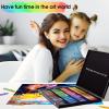 imageOil Pastels 100 Pieces Deluxe Wooden Pastels Art Supplies Set with Blessing 3Color Sketch Pad Included Creative Gift Box for Kids Artists Adults Beginners  Being Happy Never Goes Out of Style