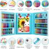 imageVigorFun Art Supplies 240Piece Drawing Art Kit Gifts for Kids Girls Boys Teens Art Set Crafts Case with Double Sided Trifold Easel Includes Sketch Pads Crayons Colored Pencils PinkBlue
