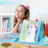 imageVigorFun Art Supplies 240Piece Drawing Art Kit Gifts for Kids Girls Boys Teens Art Set Crafts Case with Double Sided Trifold Easel Includes Sketch Pads Crayons Colored Pencils PinkCyan