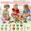 imageVigorFun Magnetic Blocks Courtyard Magnet World Building Set STEM Montessori Sensory Toys for Toddlers Boys Girls Birthday Gifts Construction Toys for 3 4 5 6 7 8 Year Old KidsCourtyard