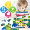 imageWooden Dinosaur Puzzles for Kids Ages 35 with Gift Case 6 Packs Toddler Jigsaw Puzzles 24 Pcs Preschool Learning Educational Brain Teaser Boards Toys for 3 4 5 6 Year Old Boys Girls