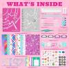 imageVigorFun 2 Pack DIY Journal Kit for Girls Ages 812 Gifts for Teen Girls  Share Scrapbook ampamp Diary Supplies Set with Friends Journaling Art and Crafts Kit PinkBluePinkPurple