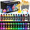 image52 Pcs Acrylic Paint Set  36 Colors 2oz60ml with 12 Brushes 2 Knives ampamp Palette  Rich Pigments for Adults Kids Artists ampamp Beginners  Painting on Halloween Pumpkin Canvas Ceramic Rock WoodMixed