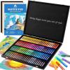 imageOil Pastels 100 Pieces Deluxe Wooden Pastels Art Supplies Set with Blessing 3Color Sketch Pad Included Creative Gift Box for Kids Artists Adults Beginners  Being Happy Never Goes Out of Style