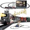 imageTrain Set with More Tracks ampamp Carriages Luxury Train Toys with Smoke Light and Sound Christmas Train Sets for Around The Tree Toy Train Set for 3 4 5 6 7 8 Years Old Boys Toddlers Gifts
