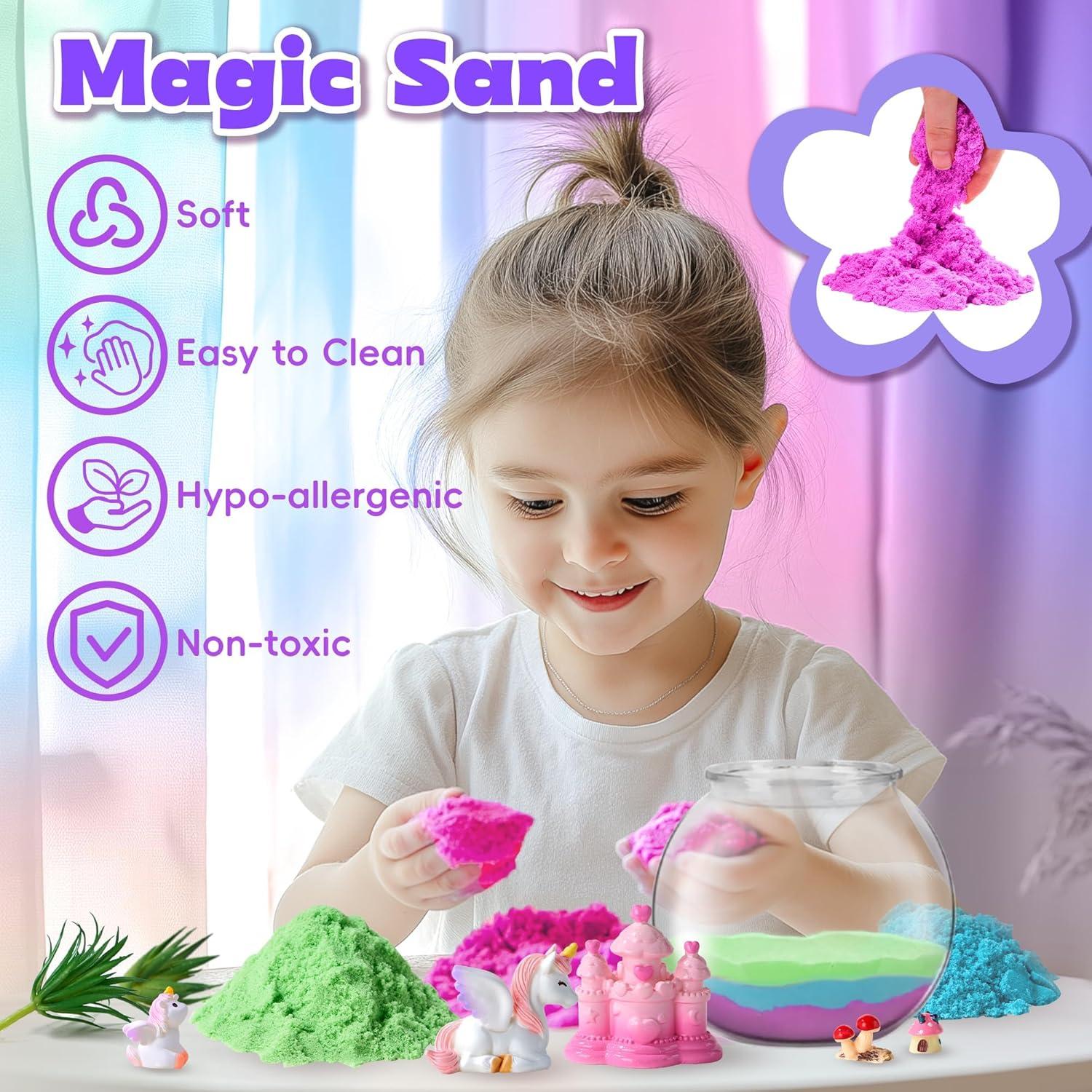 imageMermaid Terrarium Kit for Kids  Creative LED Night Light Gifts for Girls Birthday Age 3 DIY Arts ampamp Crafts Light Up Kit Mermaids Toys for Kids 4 5 6 7 8 9 10 Year OldUnicorn