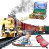 imageTrain Set with Gift Case and Remote Control Train Toys with Smoke Light and Sound Christmas Train Sets for Around The Tree Toy Train Set for 3 4 5 6 7 8 Years Old Boys Toddlers Gifts
