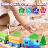 image102Piece Wooden Train Set for Kids Ages 38  Expandable ampamp Customizable Track  Safe NonToxic STEM Toy Gift for Toddlers ampamp Children  Compatible with Major Brands