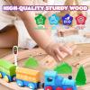 image172Pcs Wooden Train Set for Toddlers Wooden Train Track  Expandable and Changeable Safe Educational Train Toys Gift for Boys ampamp Girls Kids Ages 35 48 Compatible with All Major Brands