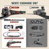 imageTrain Set with More Tracks ampamp Carriages Luxury Train Toys with Smoke Light and Sound Christmas Train Sets for Around The Tree Toy Train Set for 3 4 5 6 7 8 Years Old Boys Toddlers GiftsClassic