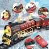 imageTrain Set with More Tracks ampamp Carriages Luxury Train Toys with Smoke Light and Sound Christmas Train Sets for Around The Tree Toy Train Set for 3 4 5 6 7 8 Years Old Boys Toddlers GiftsHighEnd