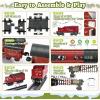 imageTrain Set with More Tracks ampamp Carriages Luxury Train Toys with Smoke Light and Sound Christmas Train Sets for Around The Tree Toy Train Set for 3 4 5 6 7 8 Years Old Boys Toddlers GiftsHighEnd