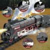 imageTrain Set with More Tracks ampamp Carriages Luxury Train Toys with Smoke Light and Sound Christmas Train Sets for Around The Tree Toy Train Set for 3 4 5 6 7 8 Years Old Boys Toddlers GiftsClassic
