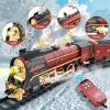 imageTrain Set with More Tracks ampamp Carriages Luxury Train Toys with Smoke Light and Sound Christmas Train Sets for Around The Tree Toy Train Set for 3 4 5 6 7 8 Years Old Boys Toddlers GiftsLuxury