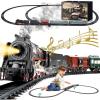 imageTrain Set with More Tracks ampamp Carriages Luxury Train Toys with Smoke Light and Sound Christmas Train Sets for Around The Tree Toy Train Set for 3 4 5 6 7 8 Years Old Boys Toddlers GiftsClassic