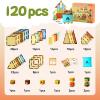imageVigorFun 120Piece Magnetic Tiles Building Set for Kids Ages 38  Creative Play STEM Toys with Magnetic Blocks Educational Construction Sensory Gift for Toddlers Boys ampamp Girls