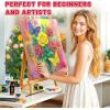 image40 PCS Acrylic Paint Set  24 Colors 2oz60ml with Brushes Knives amp Palette  Rich Pigments Gifts for Adults Artists amp Beginners  Painting on Canvas Ceramic Rock WoodMixed