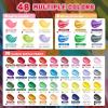 image40 PCS Acrylic Paint Set  24 Colors 2oz60ml with Brushes Knives amp Palette  Rich Pigments Gifts for Adults Artists amp Beginners  Painting on Canvas Ceramic Rock WoodMixed
