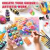 image40 PCS Acrylic Paint Set  24 Colors 2oz60ml with Brushes Knives amp Palette  Rich Pigments Gifts for Adults Artists amp Beginners  Painting on Canvas Ceramic Rock WoodMixed