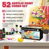 image:imageVigorFun 26 Pcs Glow in the Dark Acrylic Paint Set with 12 Brushes 2 Knives amp Palette 10 Colors 2oz60ml  for Adults Artists amp Beginners  Arts and Crafts Painting KitMixed