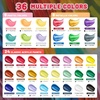 image:imageVigorFun 26 Pcs Glow in the Dark Acrylic Paint Set with 12 Brushes 2 Knives amp Palette 10 Colors 2oz60ml  for Adults Artists amp Beginners  Arts and Crafts Painting KitMixed