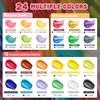 image:imageVigorFun 26 Pcs Glow in the Dark Acrylic Paint Set with 12 Brushes 2 Knives amp Palette 10 Colors 2oz60ml  for Adults Artists amp Beginners  Arts and Crafts Painting KitMixed