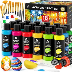 image:imageVigorFun 26 Pcs Glow in the Dark Acrylic Paint Set with 12 Brushes 2 Knives amp Palette 10 Colors 2oz60ml  for Adults Artists amp Beginners  Arts and Crafts Painting KitClassic